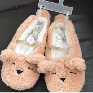 GYMBOREE FUZZY CAT YOUTH SLIPPERS SIZE 7/8 NEW